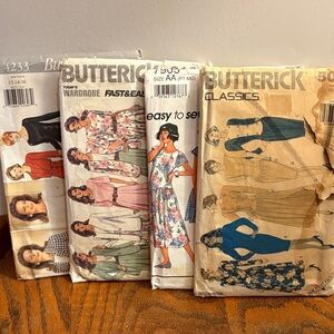 4 Vintage 1980s 90s Seamstress Dress Making Sewing Patterns